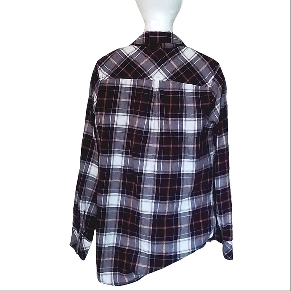 🎊3 FOR $10 LEE RIDERS WOMENS SMALL PLAID BUTTON DOWN SHIRT - Picture 3 of 3
